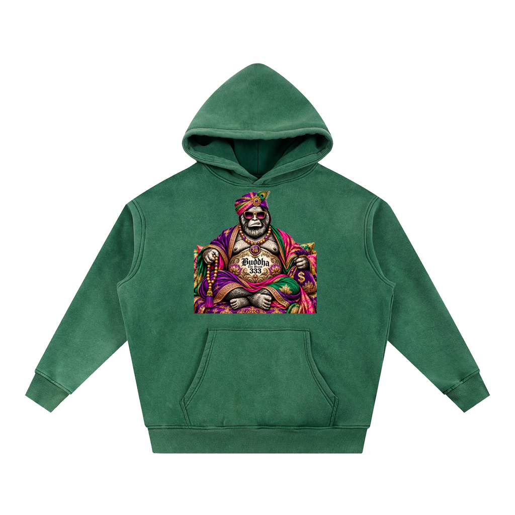 Snow Wash Fleece Oversize Hoodie