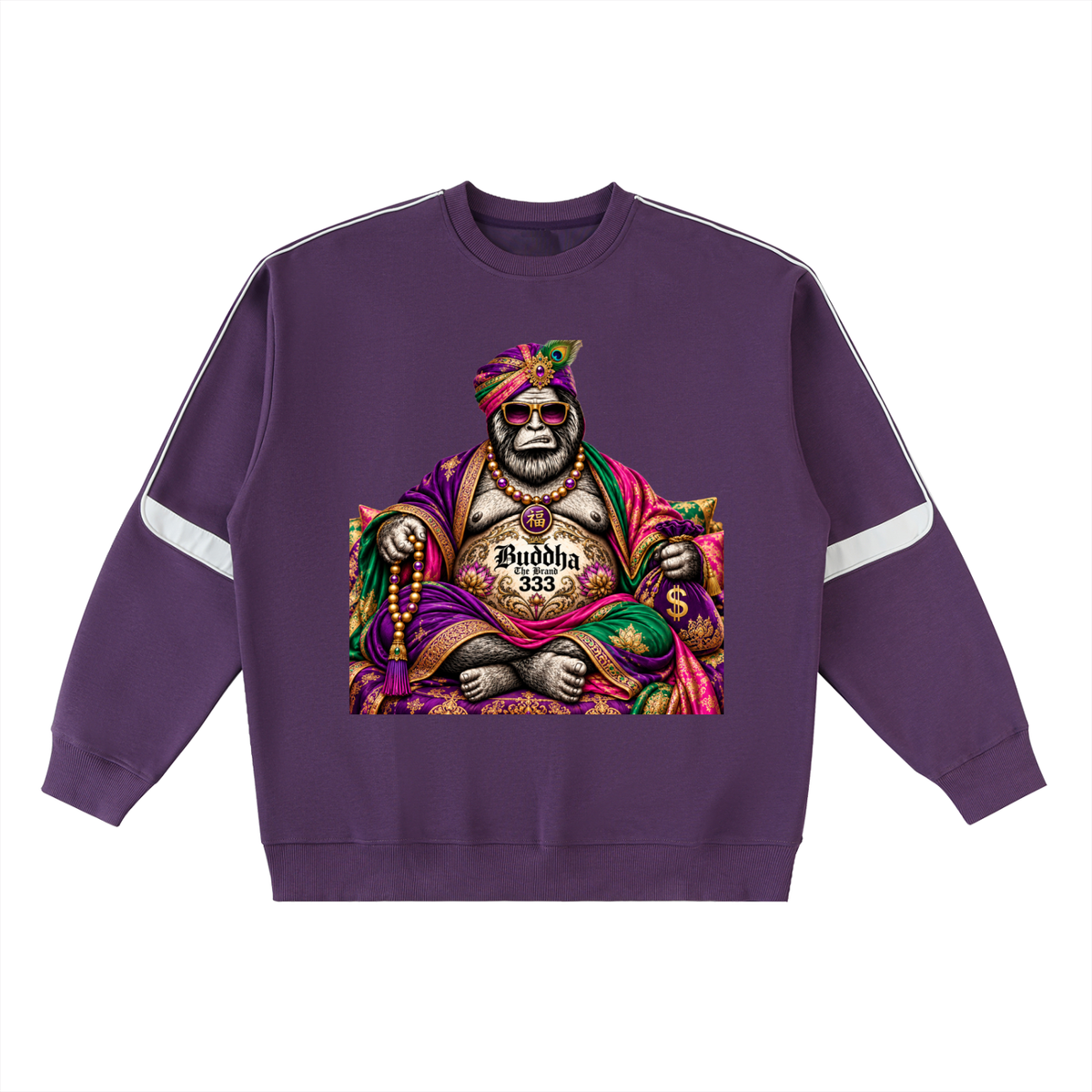 Oversized Crewneck Taped Sweatshirt