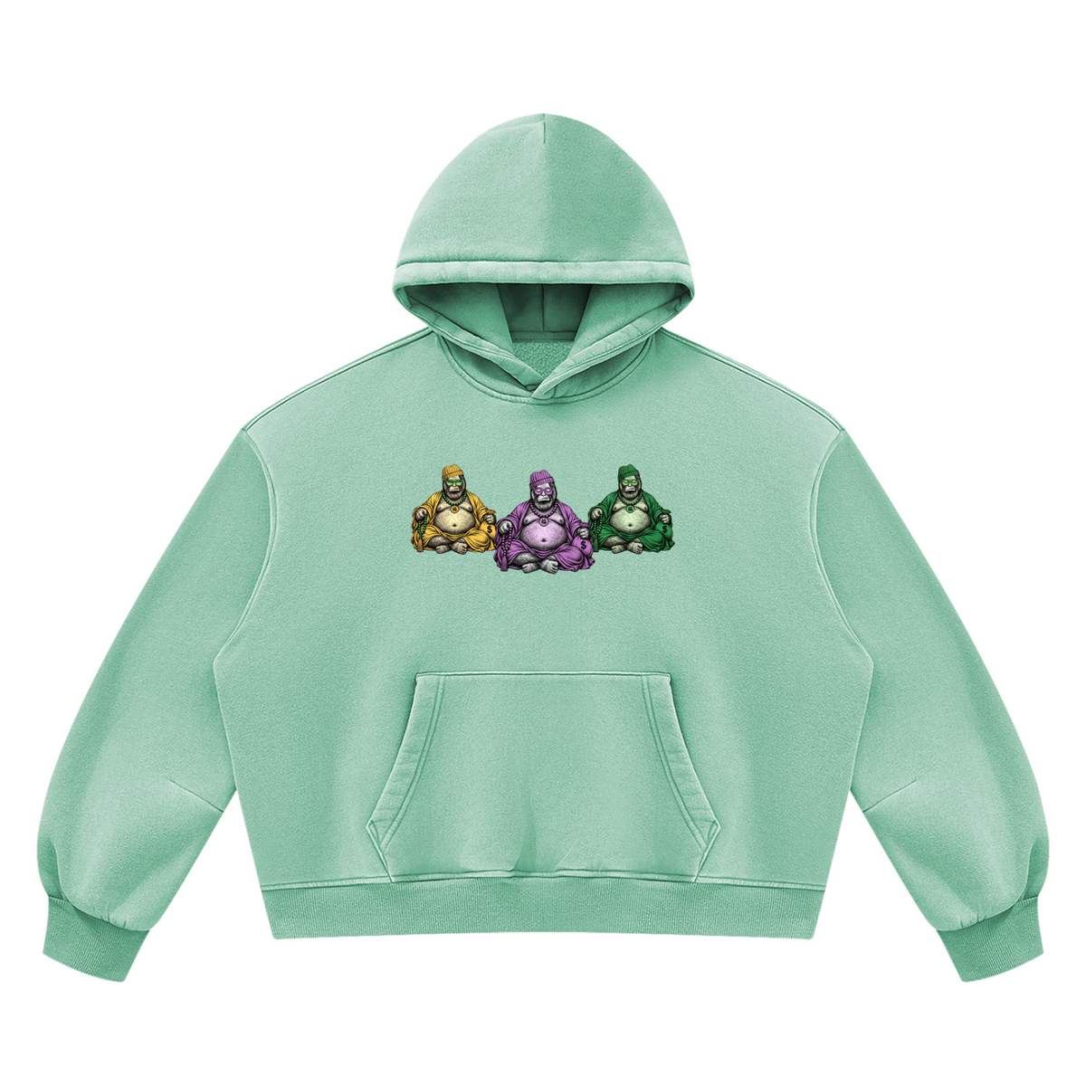 Unisex Vintage Wash Boxy Fleece Hoodie
