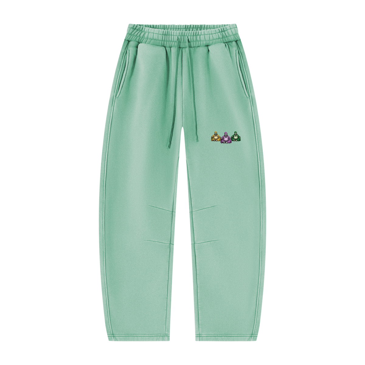 Unisex Vintage Wash Barrel Leg Fleece Sweatpants