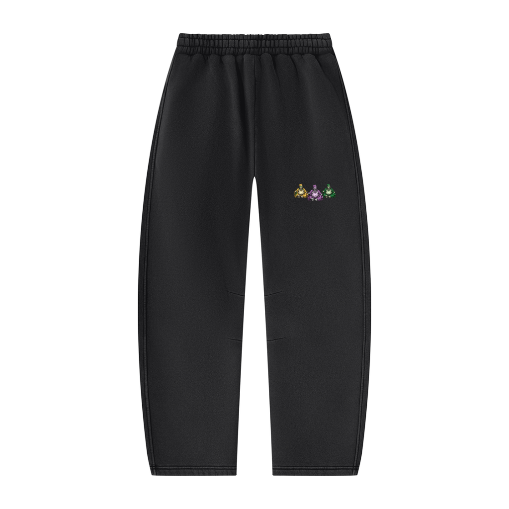 Unisex Vintage Wash Barrel Leg Fleece Sweatpants