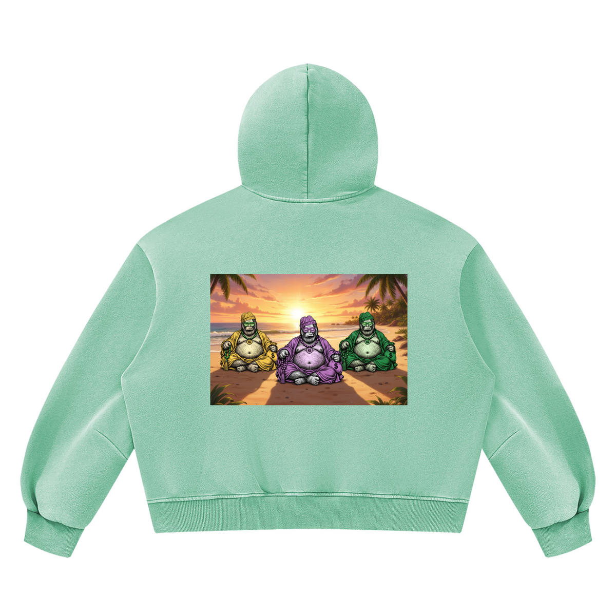 Unisex Vintage Wash Boxy Fleece Hoodie