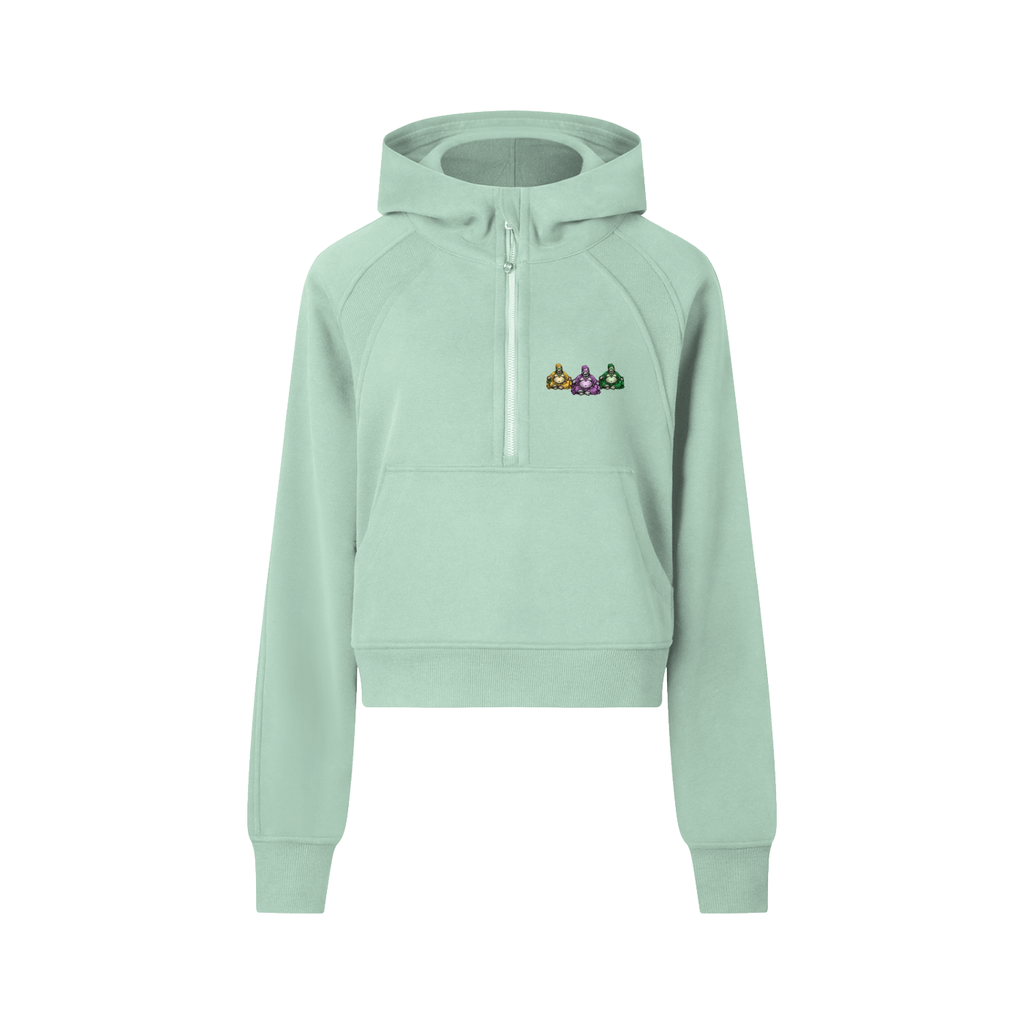 Cropped Half-Zip Hoodie