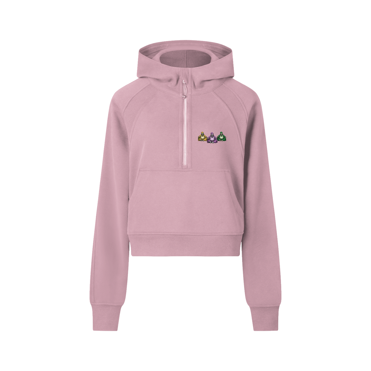 Cropped Half-Zip Hoodie