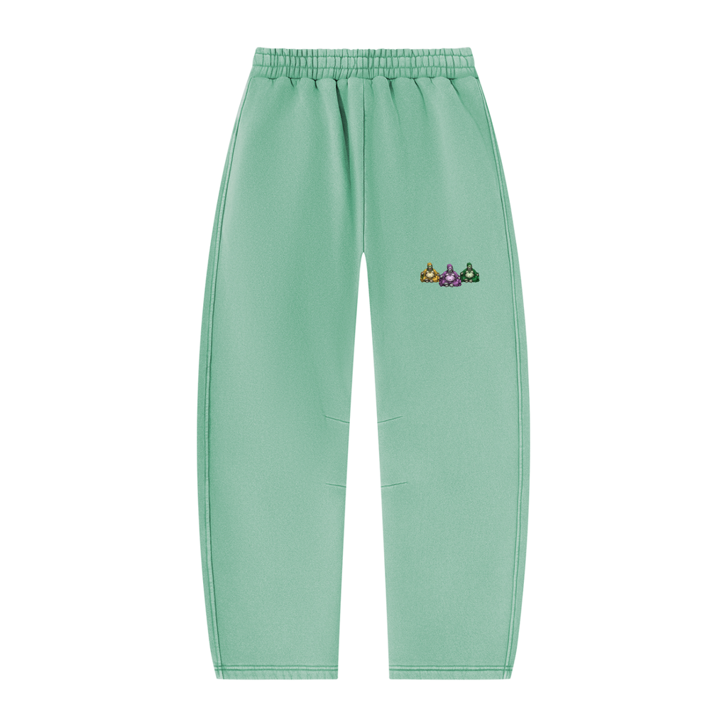 Unisex Vintage Wash Barrel Leg Fleece Sweatpants